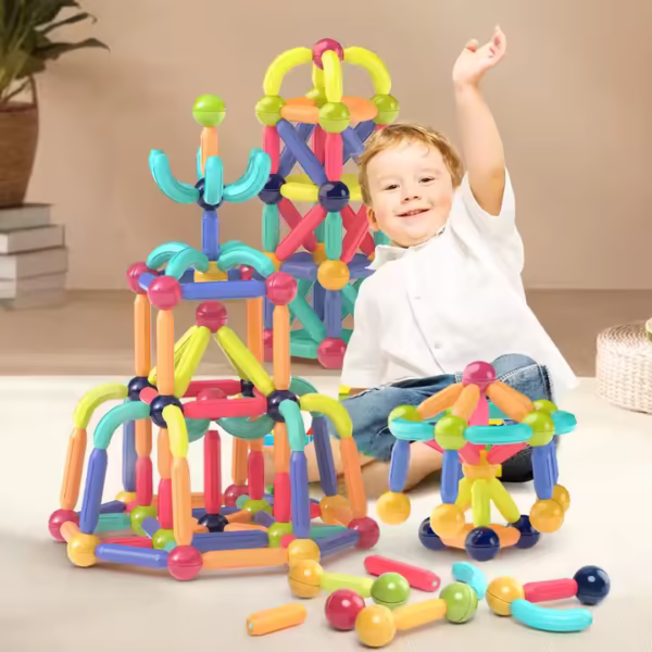 Premium Magnetic STEM Building Kit – 44‑Piece Creative Construction Toy for Kids - Image 2