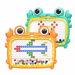 Magnetic Dot Art Doodle Board – Montessori Drawing Toy for Toddlers with Beads & Pen