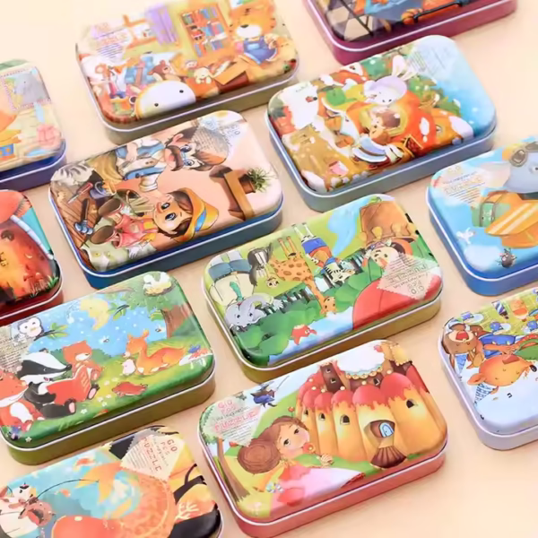 2025 Wooden Animal Jigsaw Puzzle – 60‑Piece Montessori Set in Tin Box - Image 3